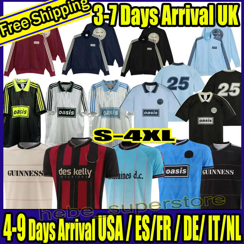 S-4XL 25 26 Oasis jersey Season 135th Anniversary Football Jersey Shirts Kit 2025 26 Fontaines Dc BLACK GUINNESS TOUR JACQUARD Ireland Jersey