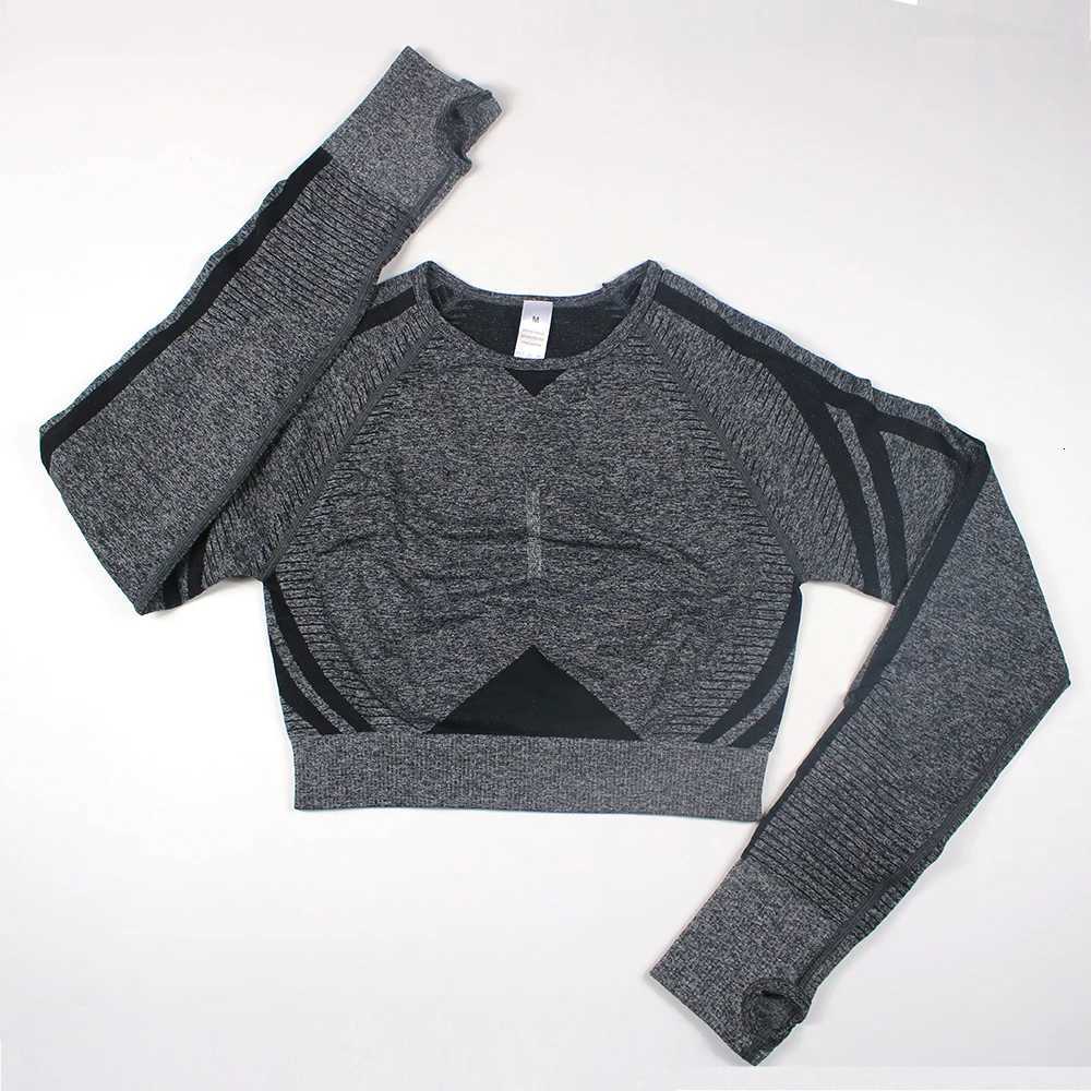 LANTECH Sports Yoga Shirts Gym Seamless Crop Tops Fitness Women Clothes Activewear Workout Sportswear Exercise Only Shirtt251219