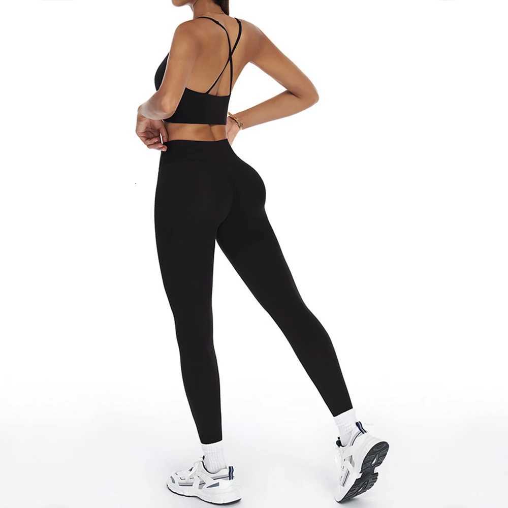 2/3 Pieces Yoga Set Sportswear Gym Clothing Workout Set Women Tracksuits Fitness Long Sleeve Top High Waist Leggings Sports Suitt251219