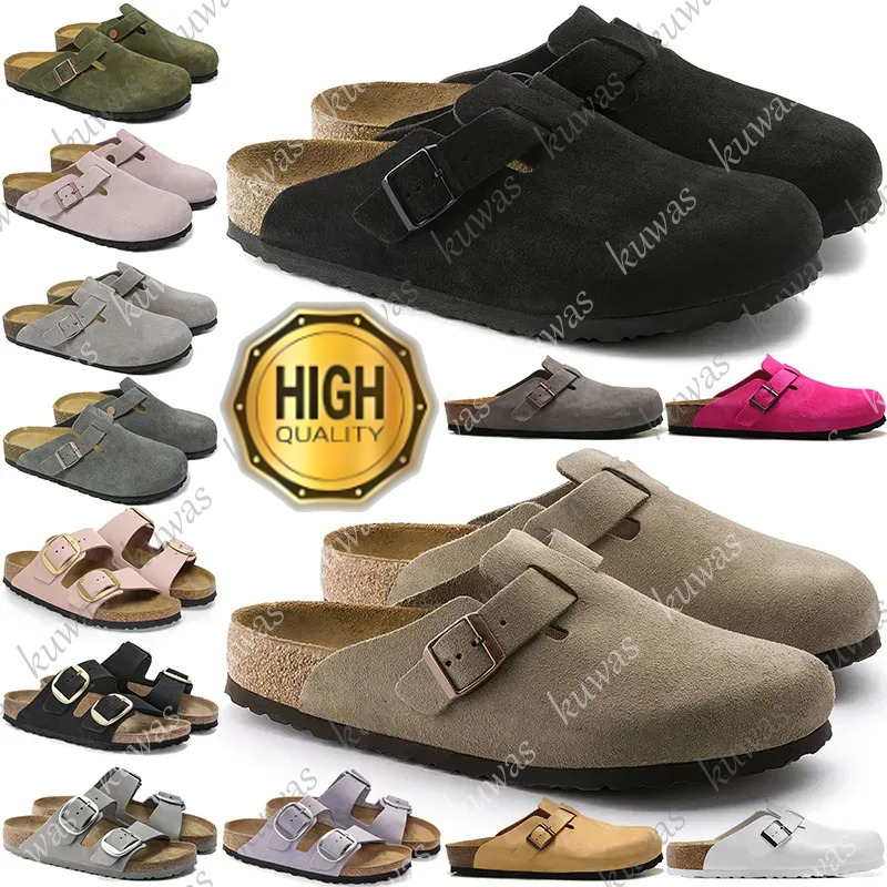 Clogs Men Women Sandals Stylish Slippers Designer Slides Outdoor Comfortable Sandal Mens Clog Shoes Black Grey Tan Pink Suede Leather