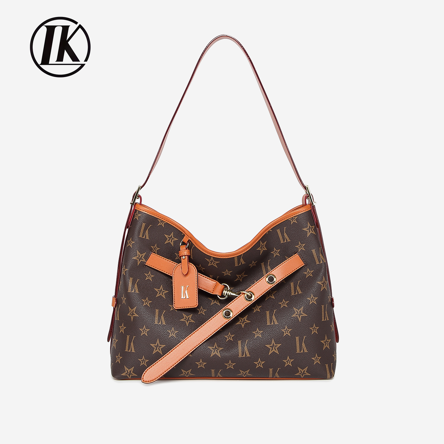 LORDLY KNACK designer bag free shipping Light luxury high-quality fashion classic print shoulder bag versatile large capacity womens cross body bag brown khaki