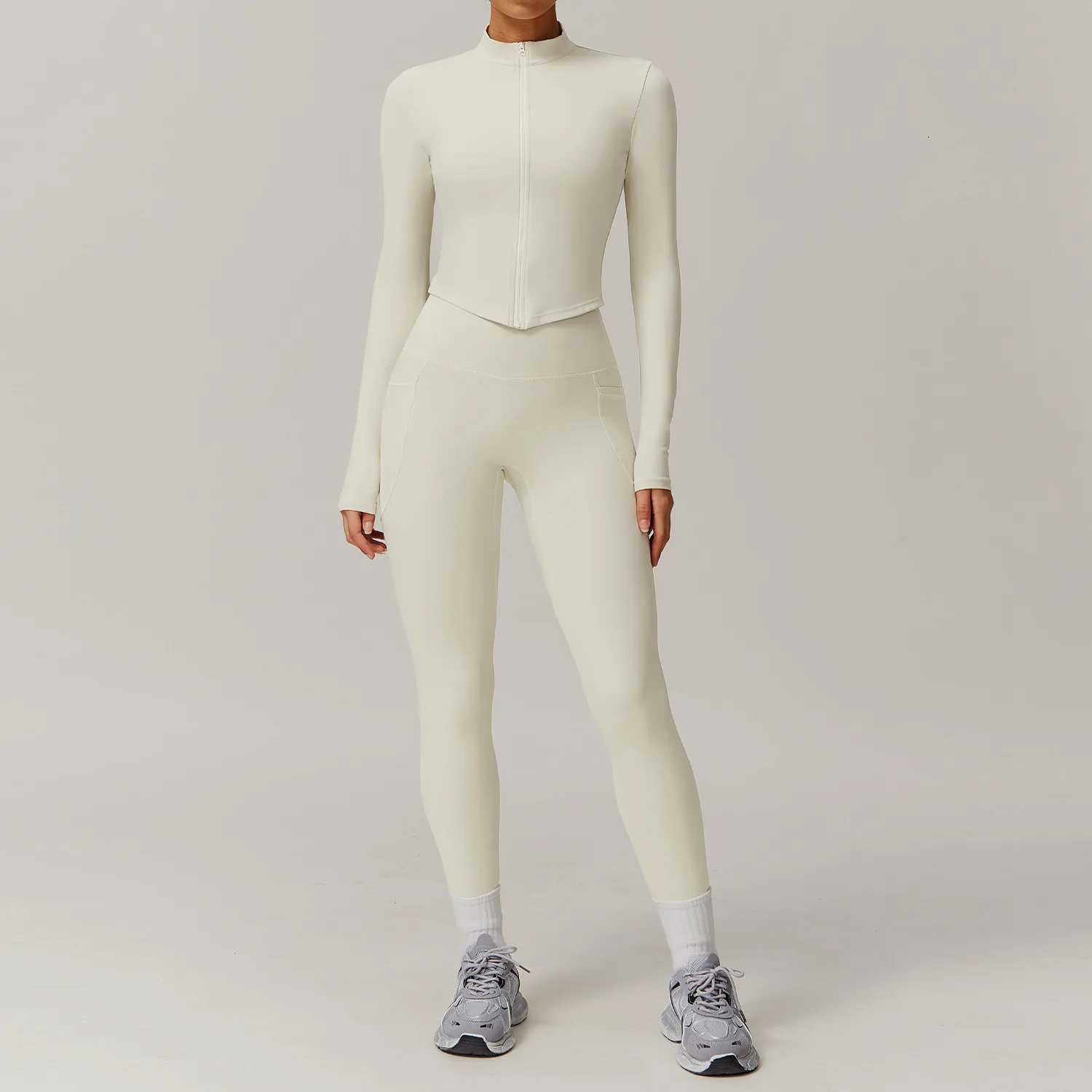 2PCS Yoga Suit Gym Set Women Sports Set Women Long Sleeve Running Workout Sportswear Female Tracksuit Sports Shirt Yoga Clothingt251219