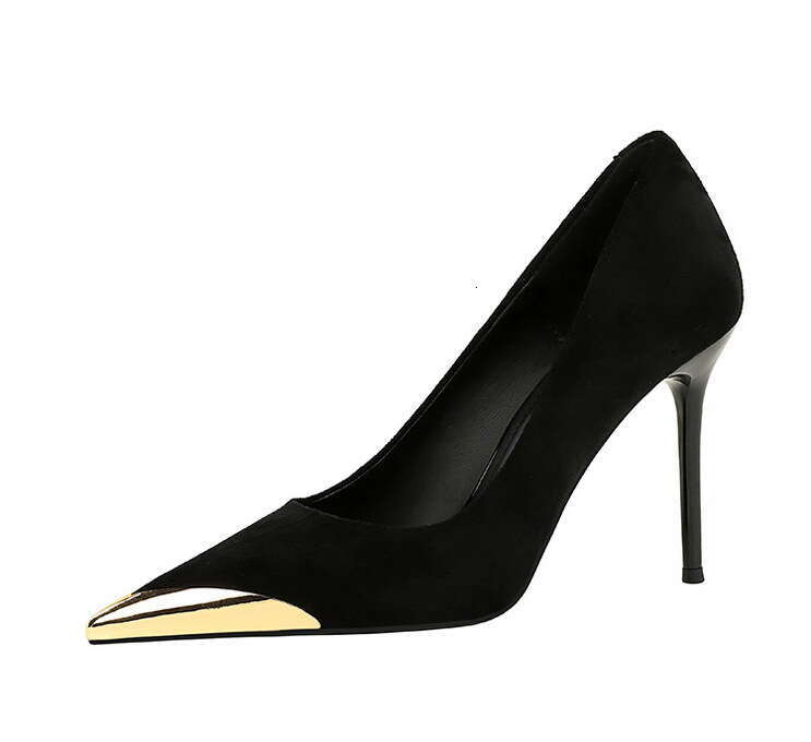 Burgundy Women's Designer Shoe Stiletto womens dress shoes Suede Metal Pointed Toe stiletto Heels