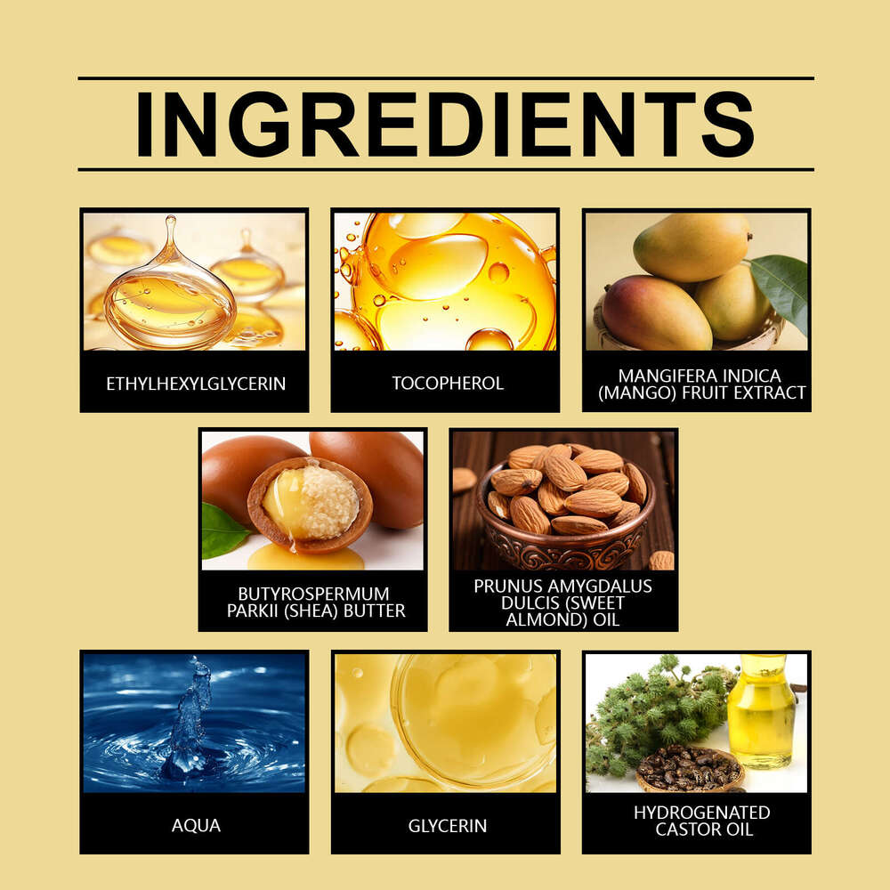 OceAura Mango Shea Butter Nourishing Body Skin Moisturizing Softening Refreshing Non-Sticky Skincare Oil