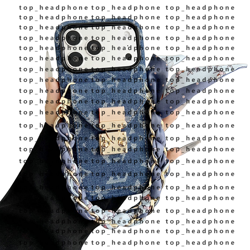 Luxury Phone Case Designer Leather Phone Case For iPhone 17 Pro Max 14 13 12 11 ProMax 15 Plus XS Max XR Samsung S24 Ultra S23 S22 Case Wallet Card Pocket Crossbody Strap