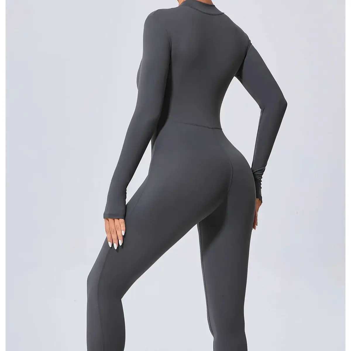 Sportswear Women Without Chest Cushion Jumpsuit with Finger Hole Fitness suit with Half zipper Yoga Jumpsuit Womens One-Piecet251219