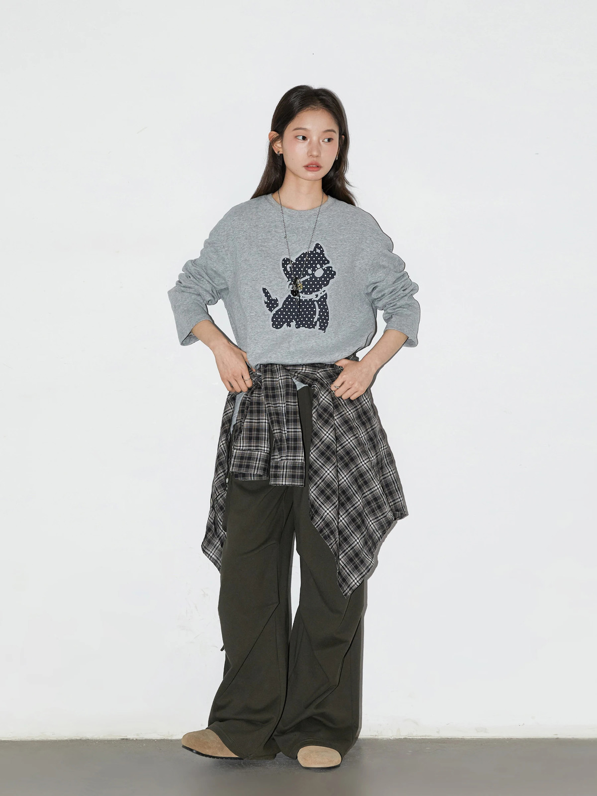 CHIC VEN Women Cargo Pants Loose Casual Retro Sweatpants Big Pockets Straight Leg Female Trousers Autumn Winter Z260314