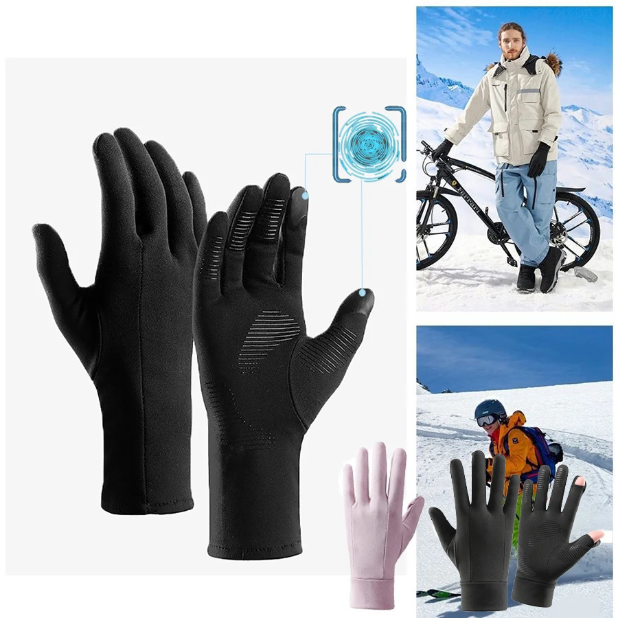 Ski Gloves Liners Thermal Warm Touch Screen Gloves Suit for Men Women CyclingRunning Thin Lightweight Winter Gloves 251212
