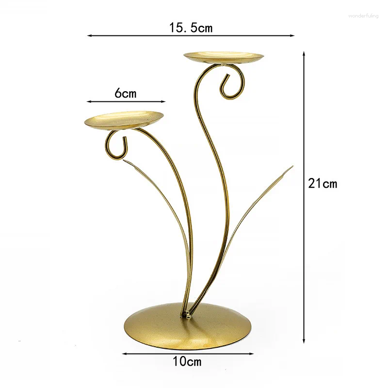 Candle Holders Nordic Iron Tulip Candlestick Ornament Tall Stand For Wedding Dining Table Party Christmas Decoration Festivals Gift H260310