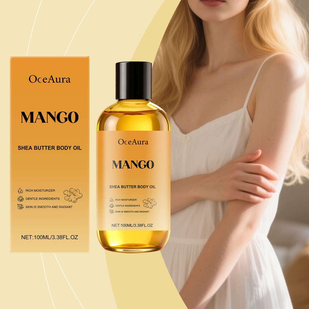 OceAura Mango Shea Butter Nourishing Body Skin Moisturizing Softening Refreshing Non-Sticky Skincare Oil