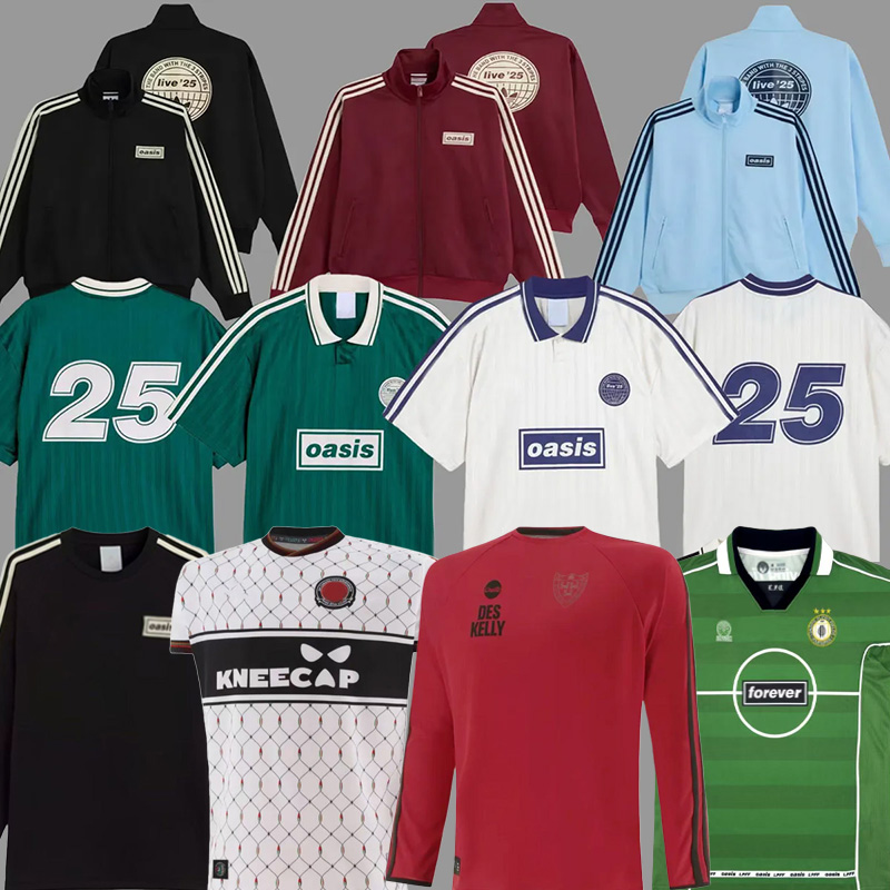 2025 Oasis Tour Jacquard Football Jersey Shirts Kit 24 25 26 Fontaines Dc Home Away Third Bohemians BLACK GUINNESS Soccer Jerseys 135th Anniversary OasisS Live Long