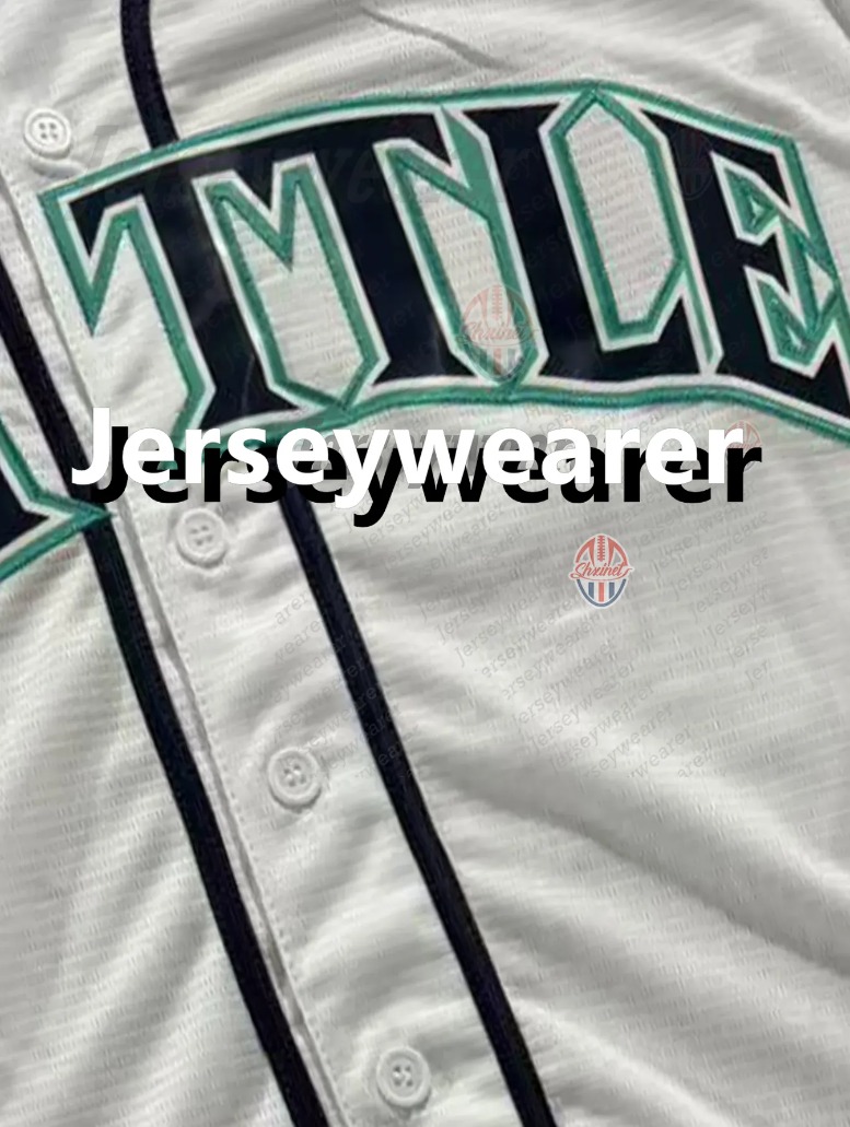 Custom Cal Raleigh Baseball Jerseys Julio Rodriguez Josh Naylor Bryan Woo JP Crawford Randy Arozarena Ken Griffey Jr. Men S-XXXL