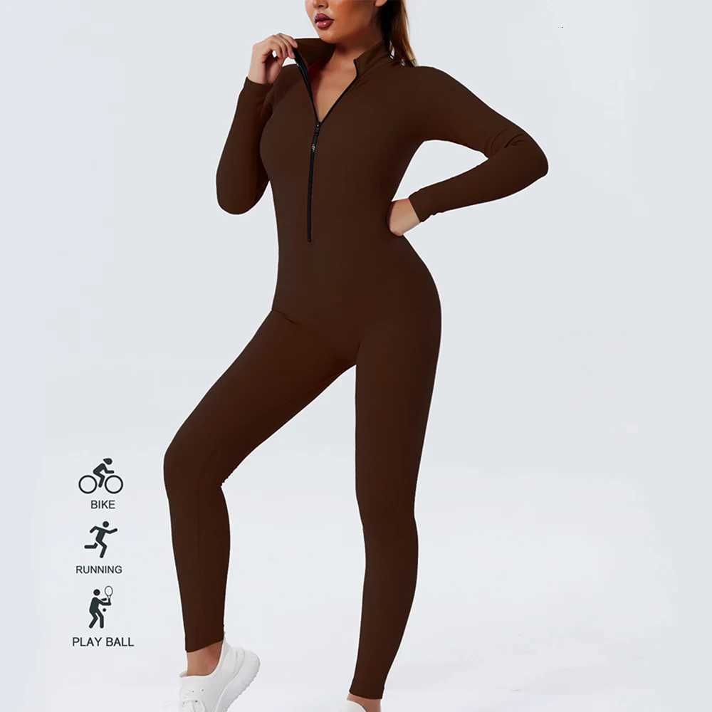 Long Sleeve Jumpsuits for Women Streetwear Solid Bodycon Sexy Black Rompers Casual Skinny Fashion Sporty Jumpsuits yoga set gymt251219