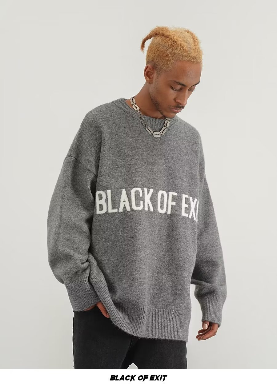 Designer Men's luxurious letter knit sweater men's Japanese Fashion High-end interior base exterior autumn and winter