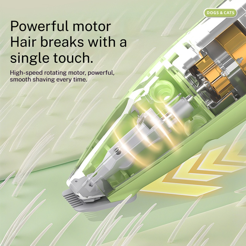 Silent Trimming Rechargeable Pet Shaver - Narrow Blade Head & Full Washability