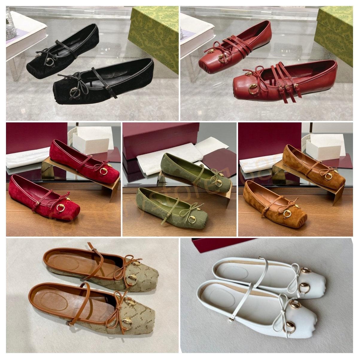 Designer Sandals ballet flat fashion square flat shoes Paris Brand women sandals Black red brown dress Shoes Quilted Genuine Leather Slippers Bow Mary Jane Shoes