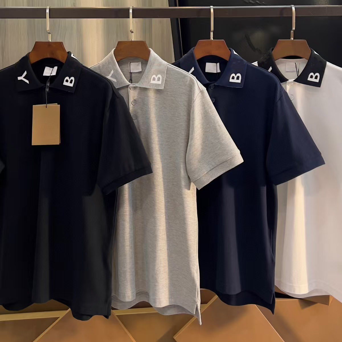 High quality designer men's T-shirts, polo shirts, men's polo shirts, fashionable and multifunctional cotton T-shirt tops