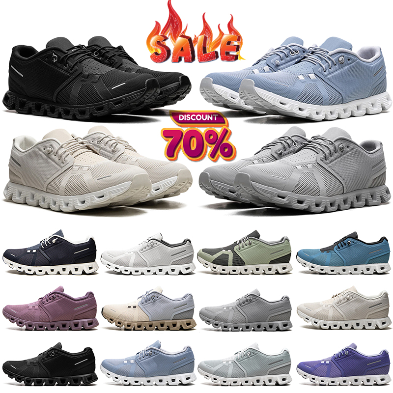 free shipping designer sneakers ons cloud mens womens running shoes trainers 5 comfortable Breathable platform flat white black beige grey outdoor sports shoe
