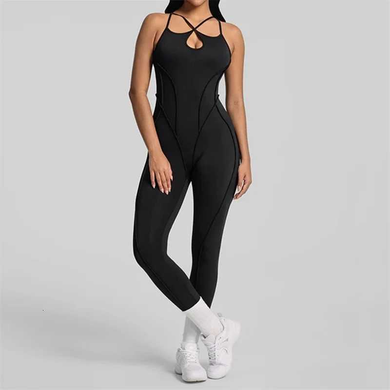 Pad Jumpsuit Women Workout Bodysuit Gym Sports Overall Sportswear Fitness Pilates Yoga Suit One Piece Outfit Wear XP317t251219