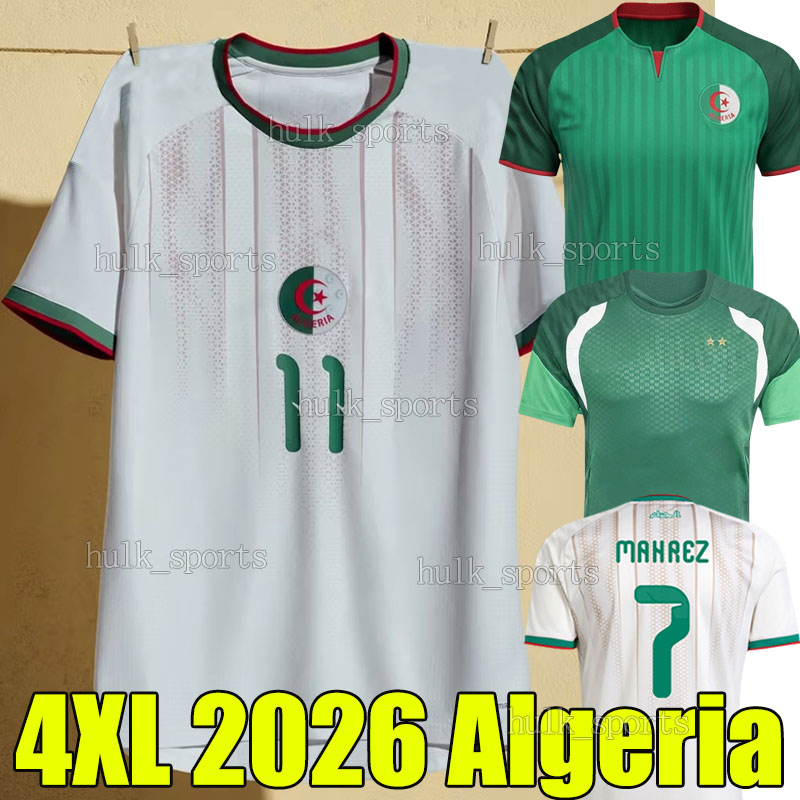 4XL 2026 Algeria Soccer Jerseys 26/27 AMOURA BOUNEDJAH AOUAR MAHREZ MANDI HADJAM ZERROUKI CHAIBI ZORGANE Algerie men kids kits sets national teams football shirts