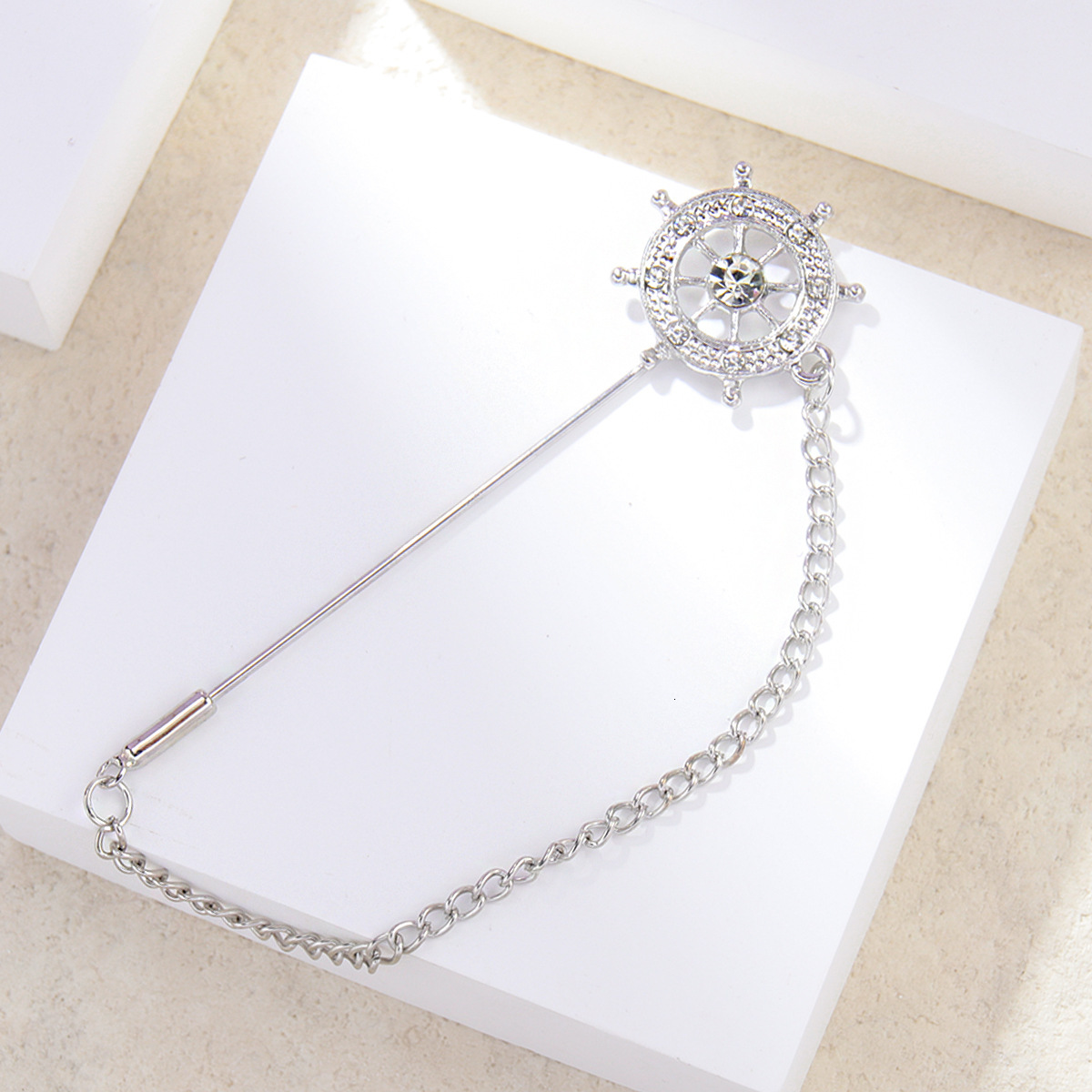 Korean Style Trendy Men's Brooch Vintage Brooch Unisex Small Suit Insert Brooch Accessories One-word Pin Brooch