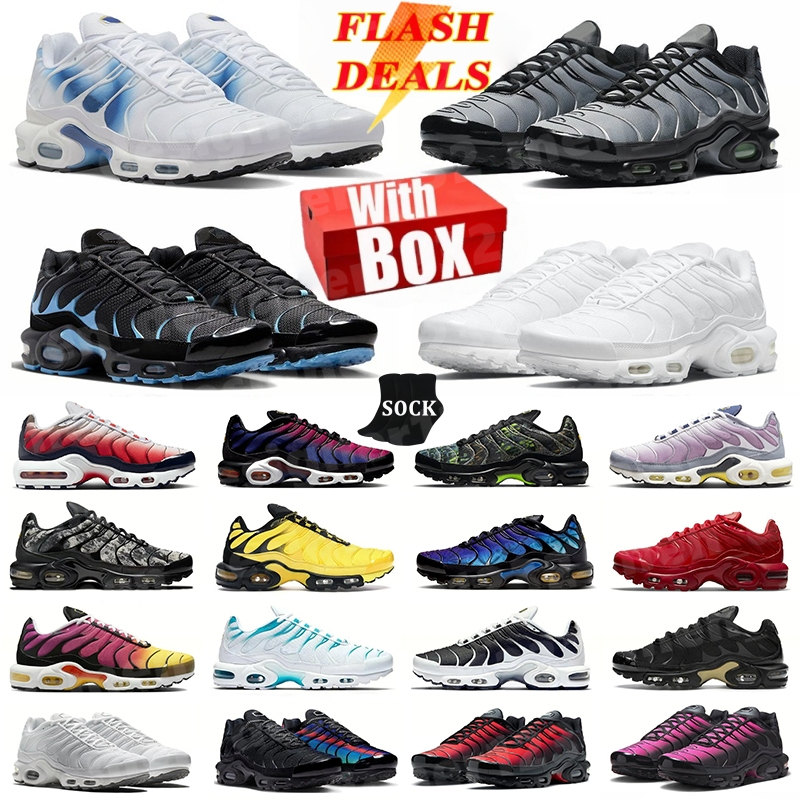 TN Designer Running Shoes tn Sneakers Triple Black Graphic White Womens Mens Trainers Professional Sports Sneakers 36-45