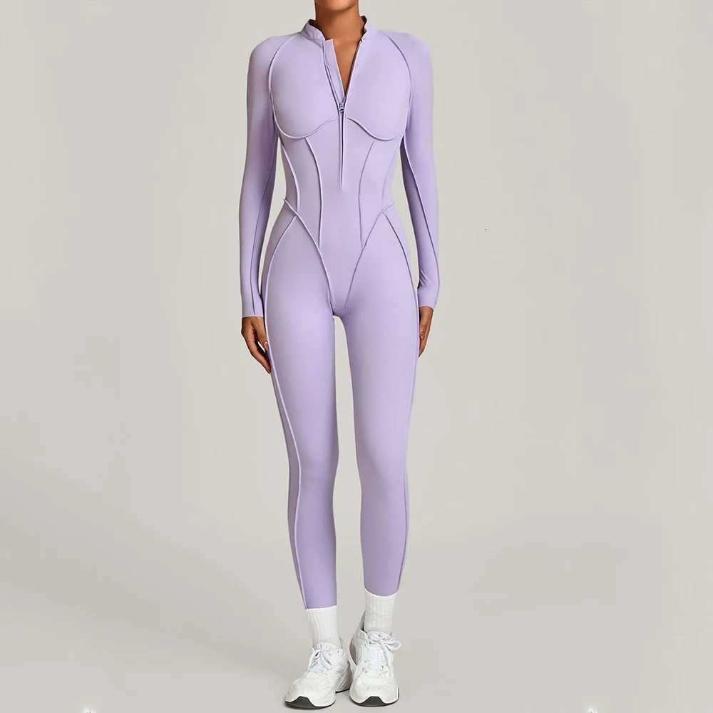 Yoga Suit Yoga Bodysuit Gym Set Women Sportswear Fitness Long Sleeve Sports Jumpsuit Female Workout Clothes One-piece Tracksuitst251219