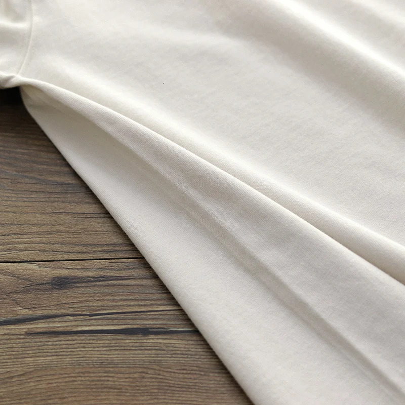 Have Blue Pure Cotton Base Shirt Solid Color T-Shirt American Retro Round Neck Short Sleeve Heavyweight T-Shirt for Men 251218