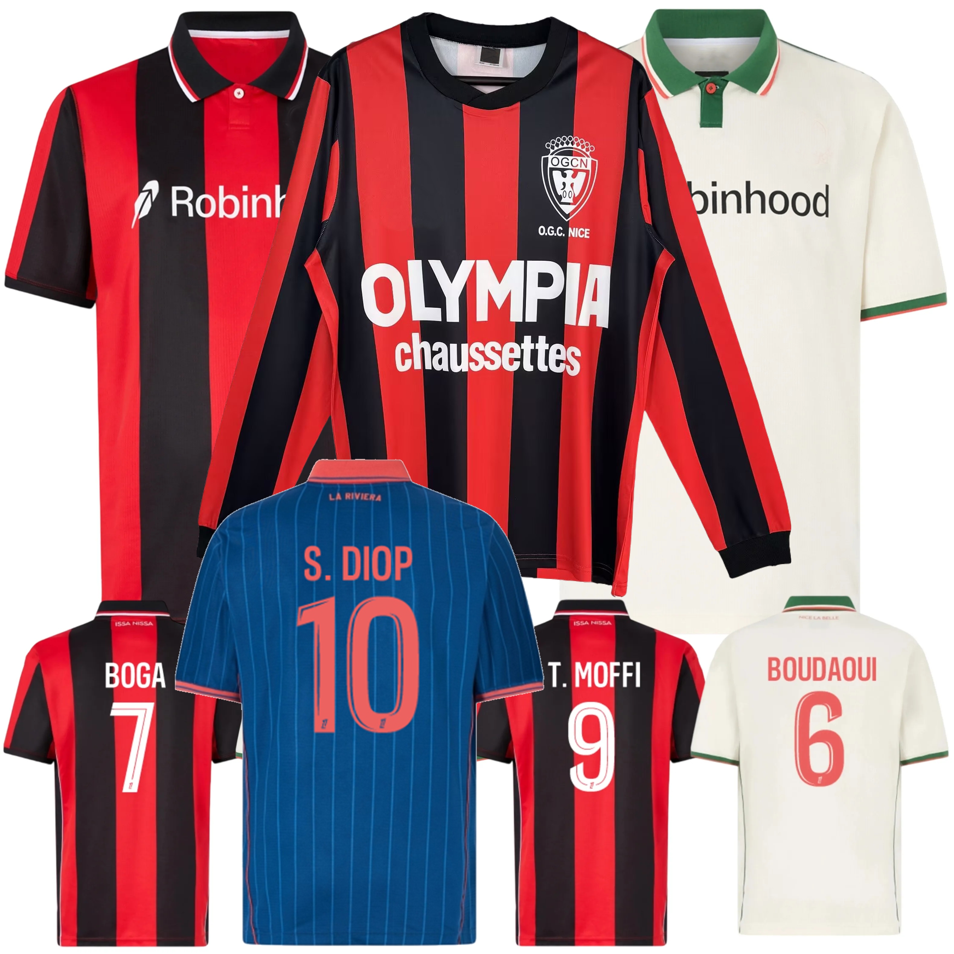 1977 1978 Jackson MJ NICE Soccer Jerseys S.DIOP T.MOFFI CLAUSS JUMA BAH BOUDAOUI BOGA BARD NDAYISHIMIYE OGC 2025 2026 football MEN KIDS shirt