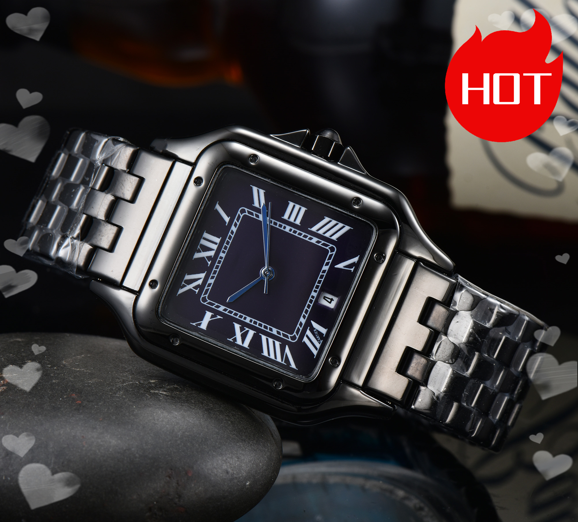 TOP brand Mens women SANTOSity Watches quartz Automatic Movement Watch womens men Wristwatches waterproof montre de luxe #5038