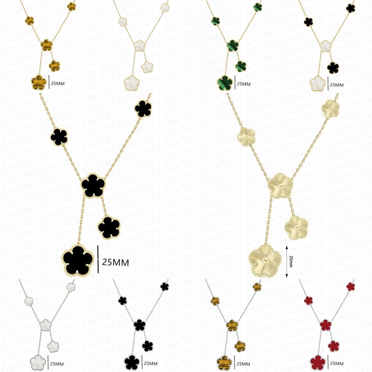 5 flower necklace designer for women clover necklace luxury jewelry sterling silver jewelry 925 diamond necklace fashion necklaces clover pendant wholesale gift
