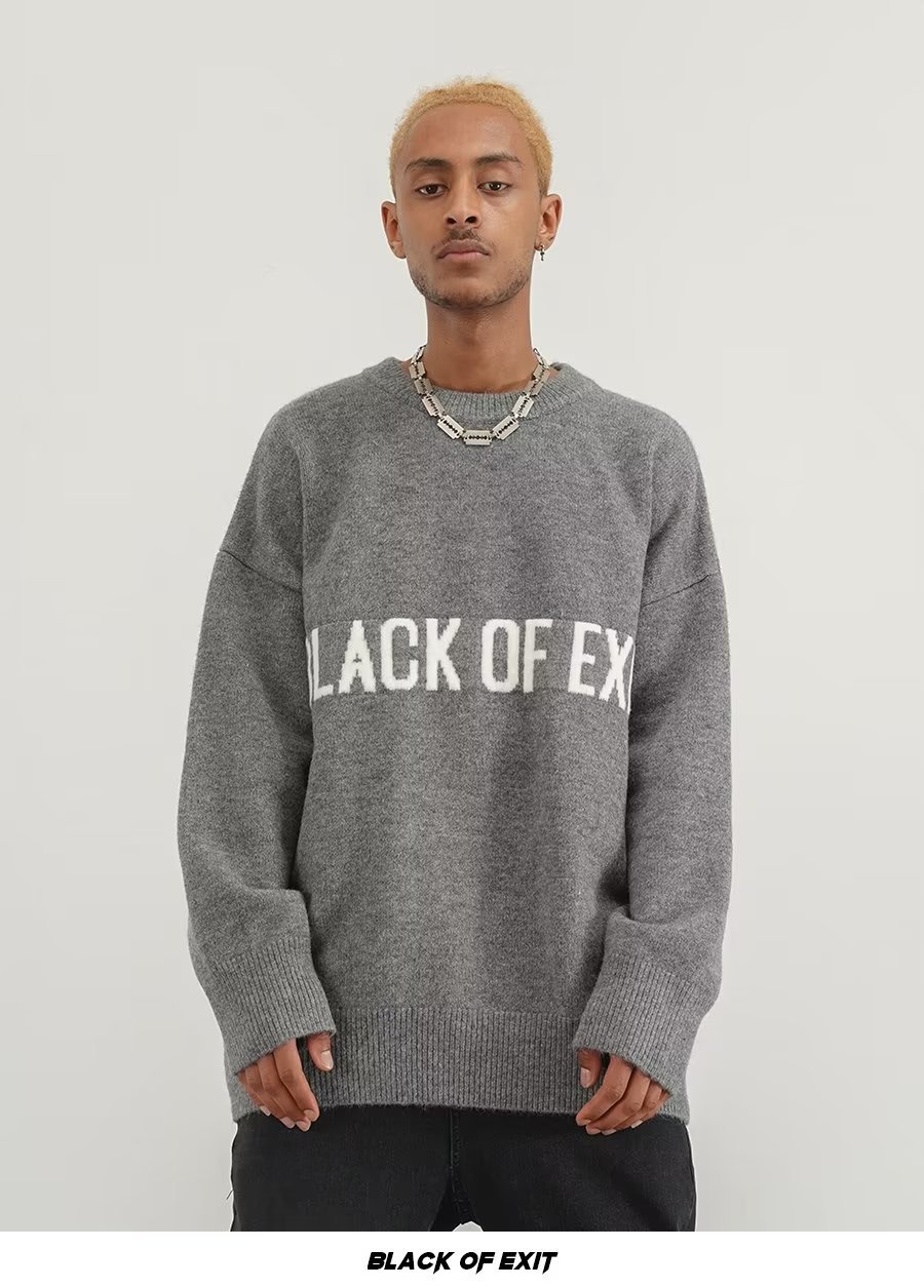 Designer Men's luxurious letter knit sweater men's Japanese Fashion High-end interior base exterior autumn and winter