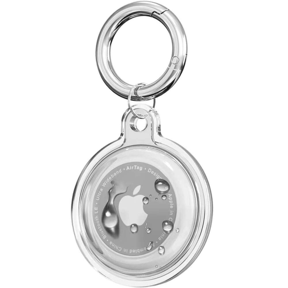 Compatible with Apple AirTag Locator Anti-Lost Tracker Full Coverage Waterproof TPU Keychain Transparent Protective Case