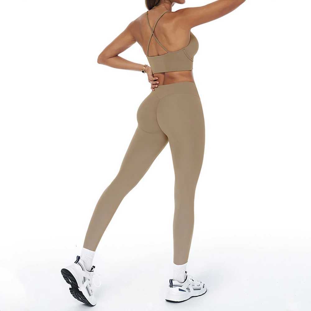 2/3 Pieces Yoga Set Sportswear Gym Clothing Workout Set Women Tracksuits Fitness Long Sleeve Top High Waist Leggings Sports Suitt251219