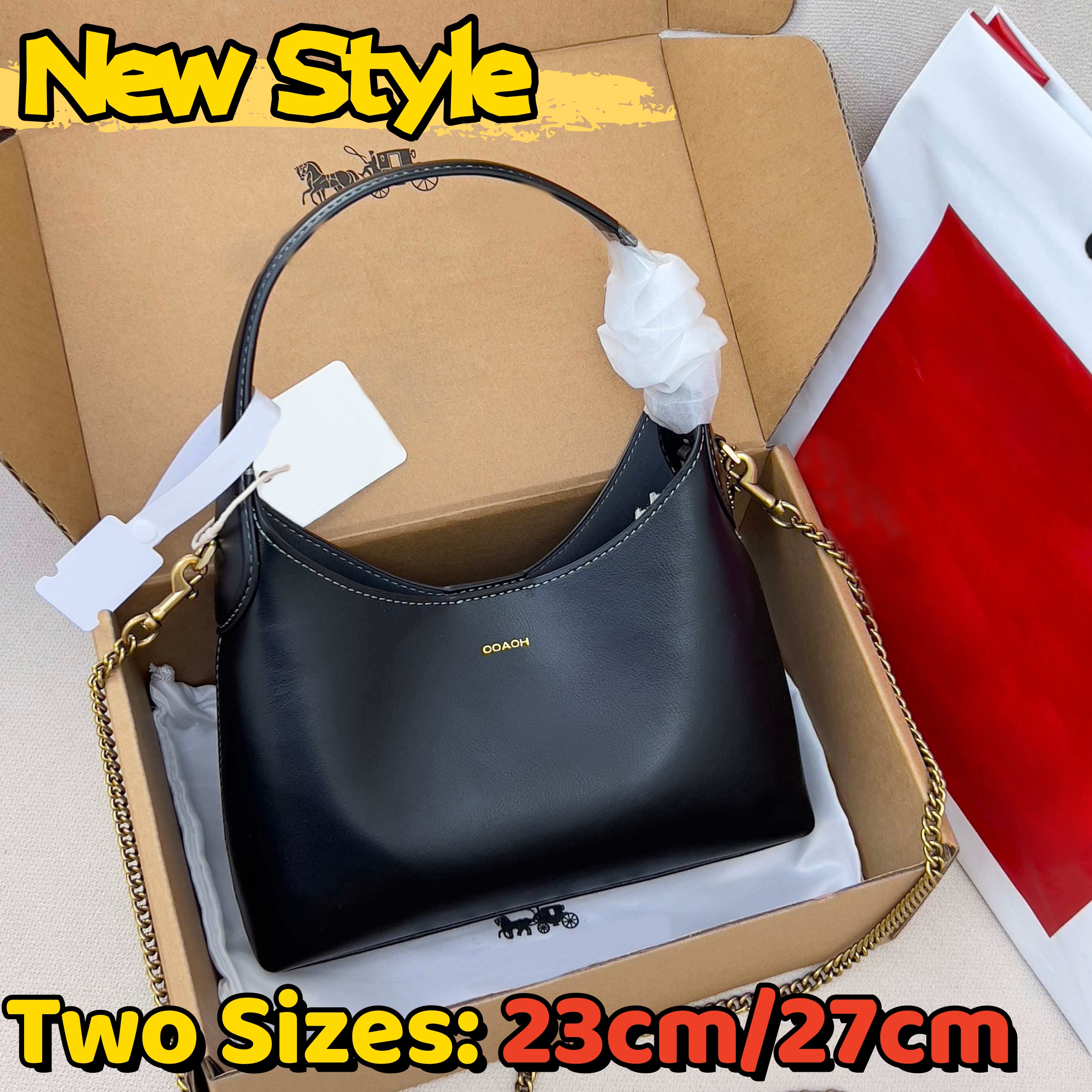 Designer Bag Shoulder Bag Luxury Bag Purse Crossbody Bag Solid Color Vintage Women's Tote Bag High-Quality Leather Underarm Bag Black Large Capacity Chain Bag