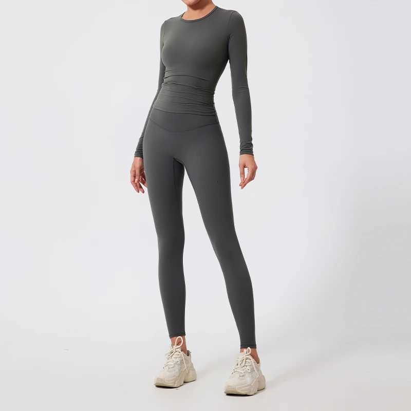 Ctenkevet 2Pcs Sets Gym Clothes Sports Outfit Suit Women Outdoors Workout Tights Set Yoga Wear Female Running Training T-Shirtt251219