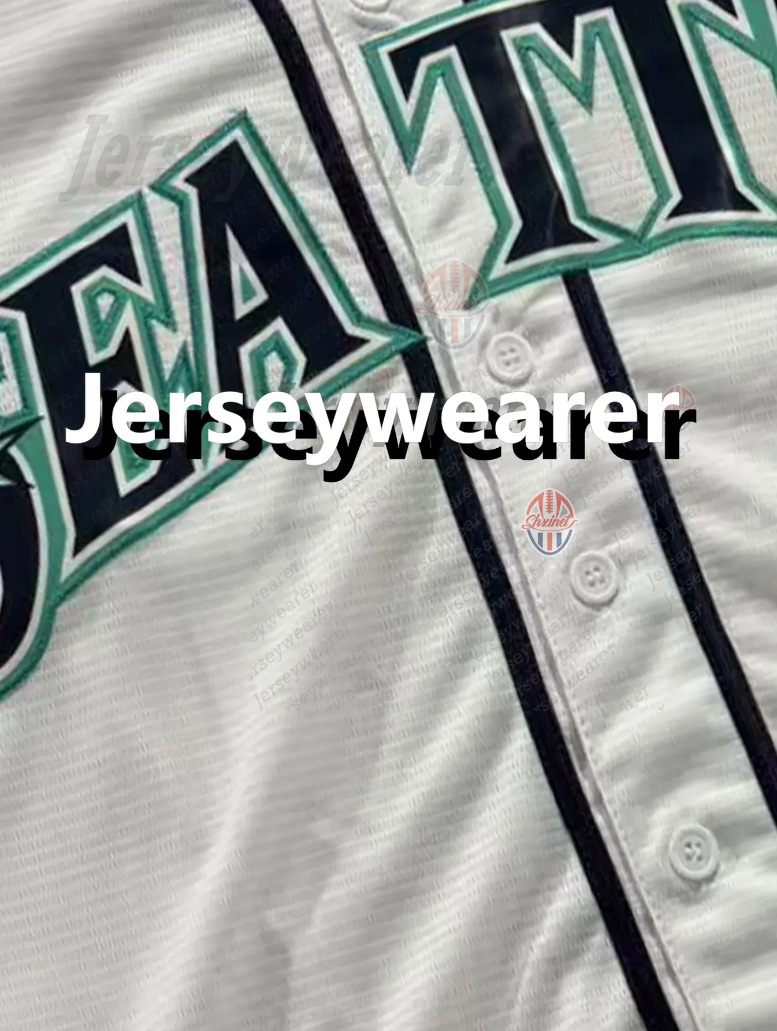 Custom Cal Raleigh Baseball Jerseys Julio Rodriguez Josh Naylor Bryan Woo JP Crawford Randy Arozarena Ken Griffey Jr. Men S-XXXL