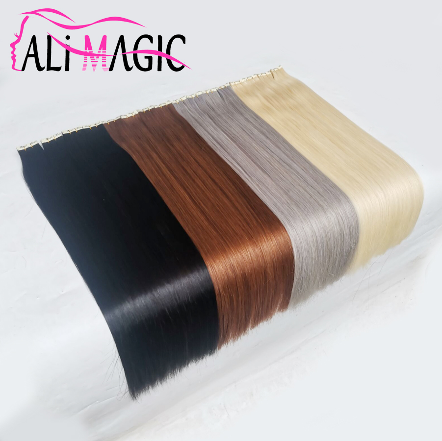 Tape In Human Hair Extensions Skin Weft Tape In Extensions Invisible, Double-sided Adhesive, Comfortable, Easy To Wear, Straight 10A 100g/40piece Fact