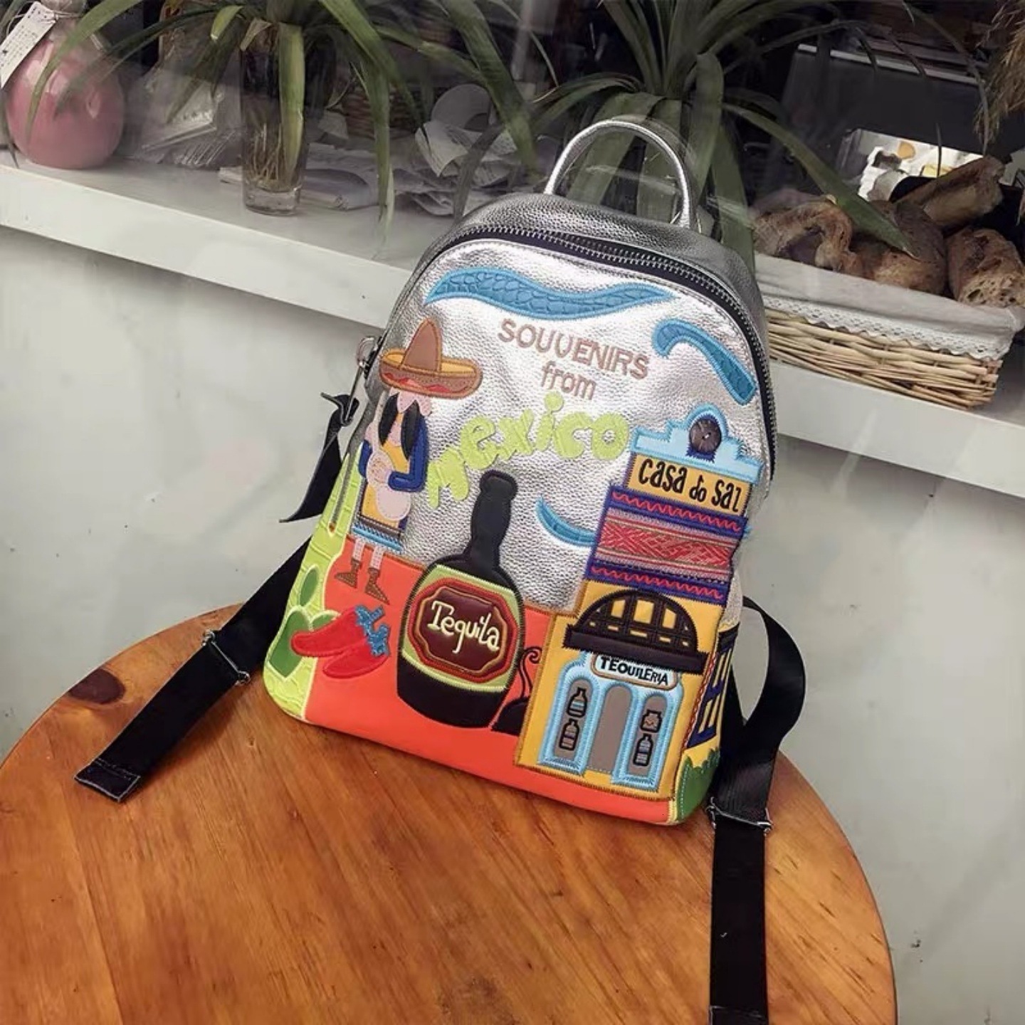 Designer Luxury Ladies' Schoolbag Theme Embroidered Large-capacity Casual Backpack, Hand-held Casual Backpack