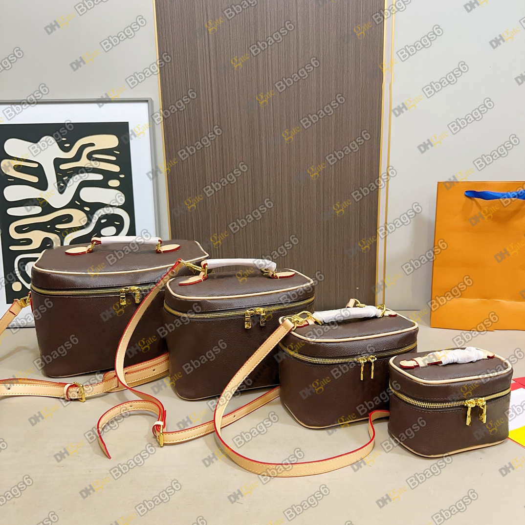 Designer Nice Vanity Case Women Mini Leather Handbag Crossbody Shoulder bag Cosmetic Purse Luxury Lady Toiletry Toiletries Pouch Storage Makeup Box 16 20 23 30 CM