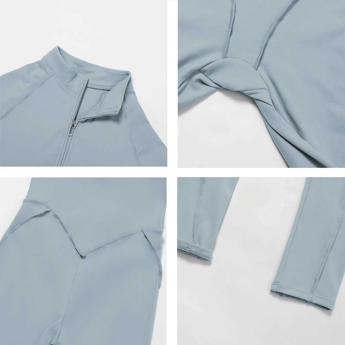 Hearuisavy Sports Jumpsuit Woman Female Clothing Fitness Overalls Stand-up Collar Zipper Bodysuit Gym Breathable Sporty Jumpsuitt251219