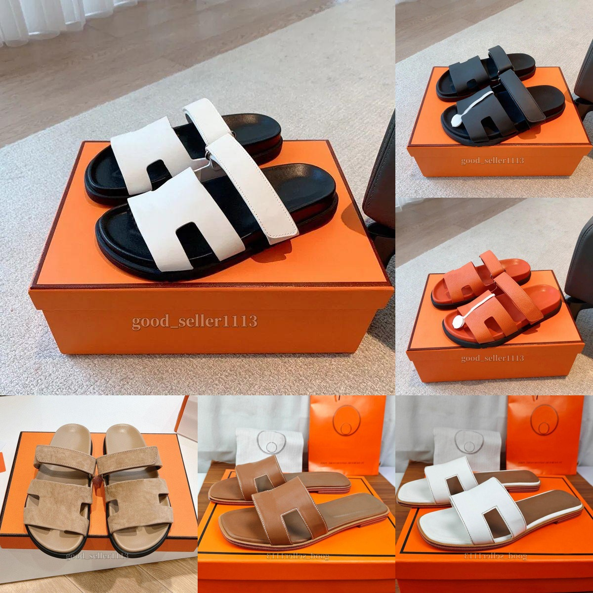 Luxury chypre designer slippers beach Classic Sandals Flat woman lady Cartoon Big Head Leather Suede Hotel Bath fashion women shoes clogs suede leather mules