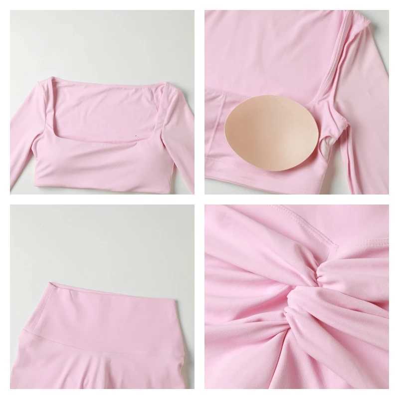 Ctenkevet Long-Sleeved Sports Fitness Set Women Outdoors Running Activewear Female Yoga Clothes Crop Top Sport Outfit For Womant251219