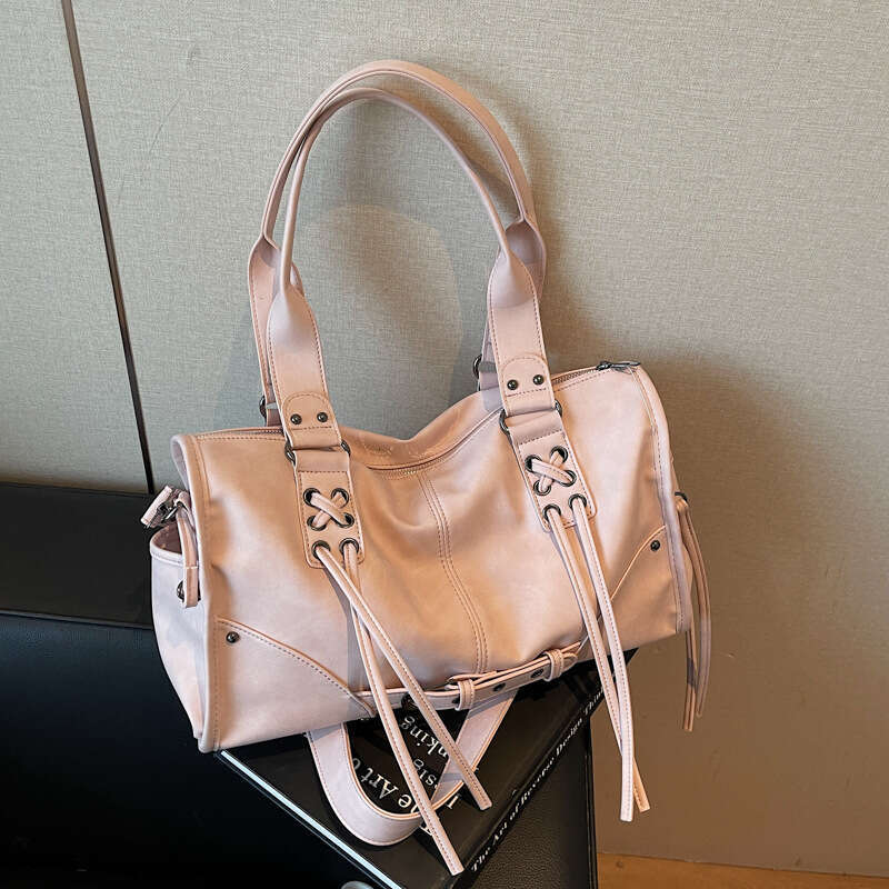 Korean Niche Cool Large Capacity Retro Single Shoulder New Lazy Style Star-Chasing Fashion Travel Crossbody Bag