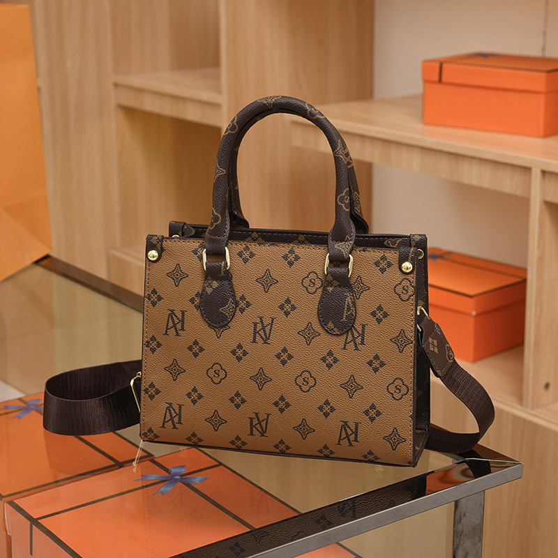 Free Shipping Fashion Bags Totes Light luxury Vintage vintage flower 2026 fashion handbag with one shoulder diagonal cross