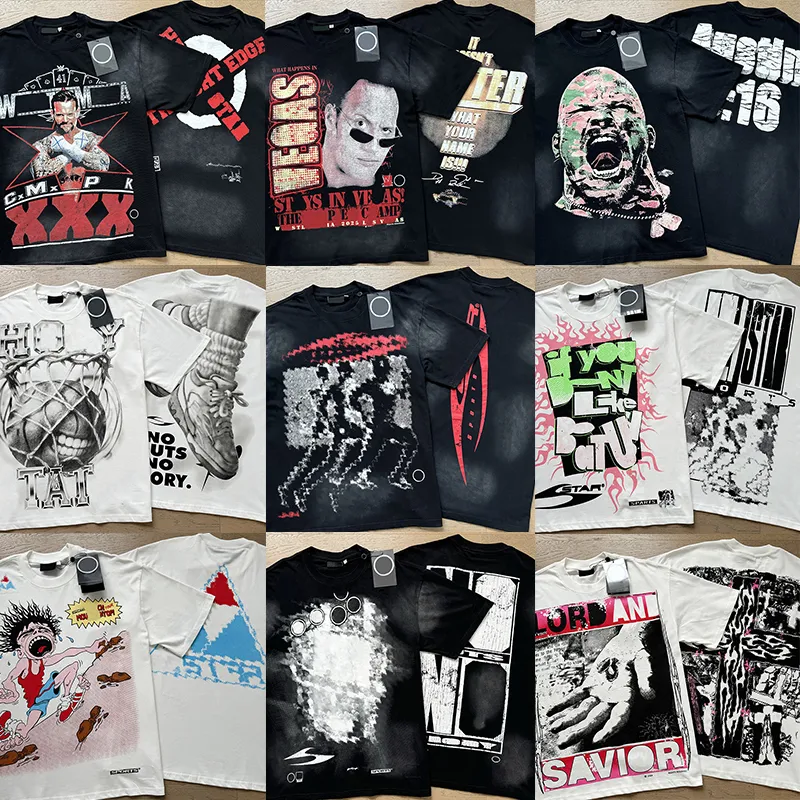 designer t shirt hip hop tshirt graphic tee for men womens hippie Y2K vintage streetwear washed classic mens Trendy looseness tees clothing summer