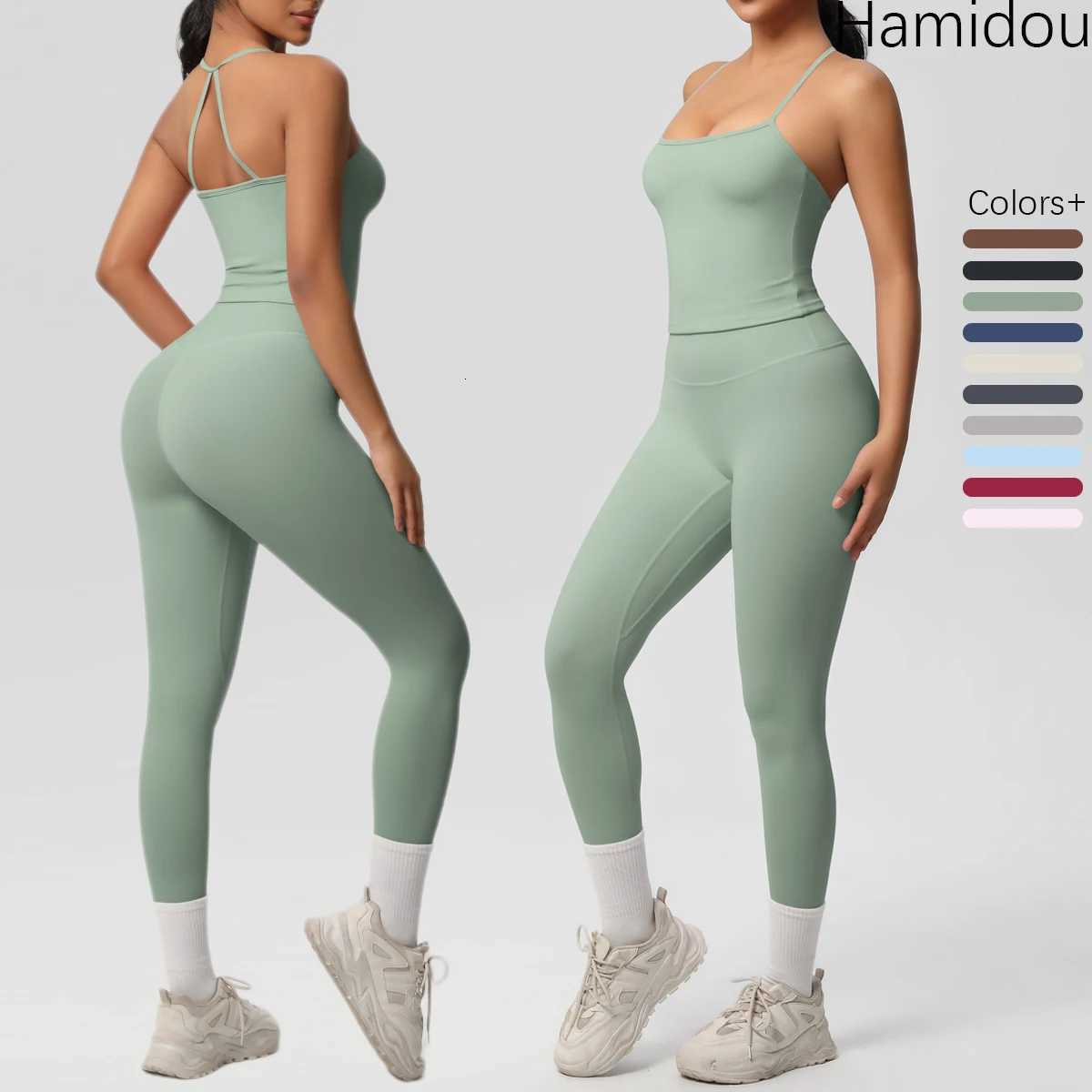 Halter Yoga Top Set Fitness Gym Suit Training Sleeveless Sport Gym Tops Crossover Back Sports Underwear Tummy Control Slimmingt251219