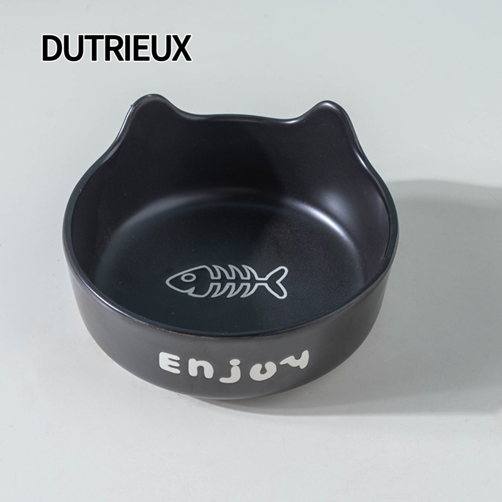 H1901 Tall ceramic cat and dog bowl, neck-protecting slow feeder with anti-choking design, spill-resistant pet bowl (suitable for cross-border e-comme