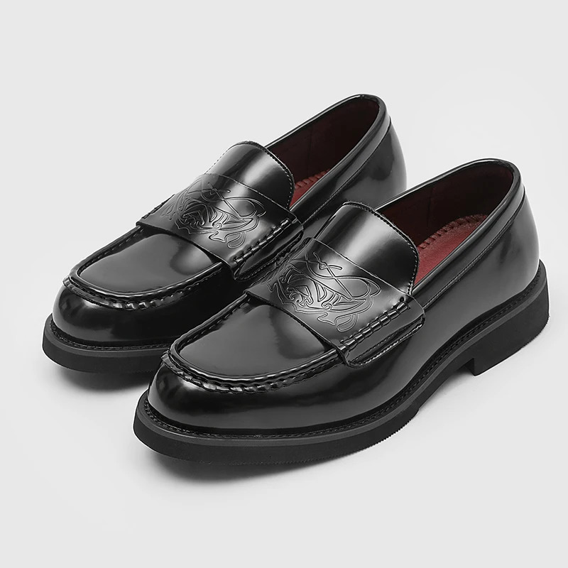 Men All-match Mens Handmade Loafers Leather Fashion Casual Shoes Classic Men Shoes for Wedding Vintage Business Slip on Shoes 251218