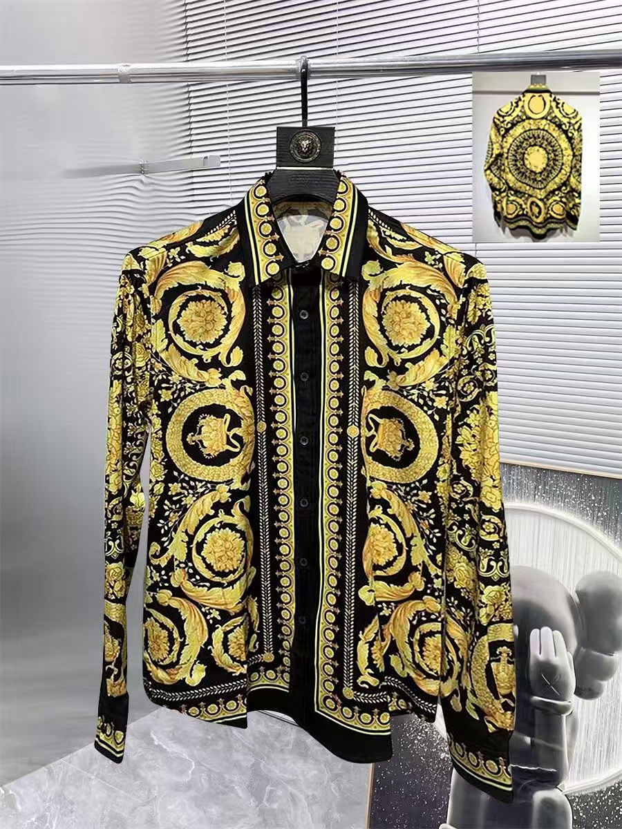 designer cloud blue Hawaiian Style Mens Short Sleeve Print Shirt Plus Size Casual Collar Button Loose Beach